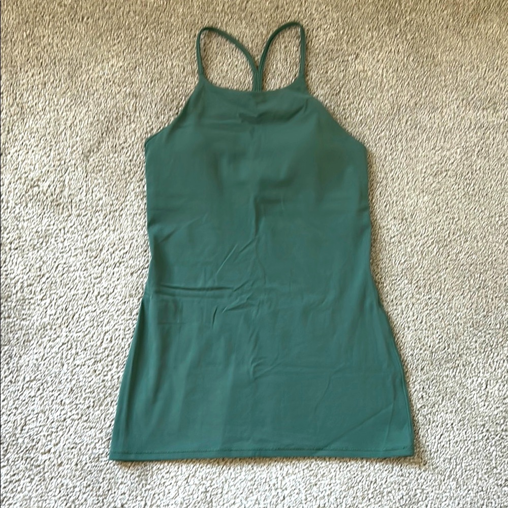 Lululemon Women's Green High Neck Tank Top, Size 4.